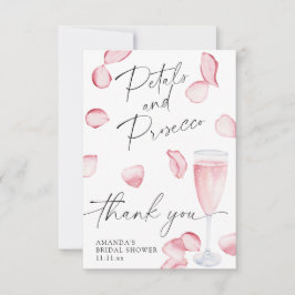 Petals en Prosecco - dank u vrijgezellenfeest Bedankkaart