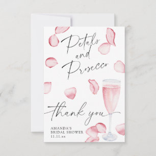 Petals en Prosecco - dank u vrijgezellenfeest Bedankkaart