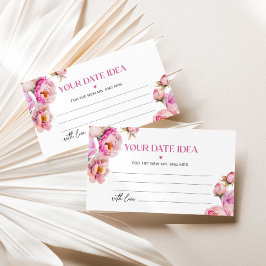 Petals en prosecco felroze Date nacht ideeën Informatiekaartje