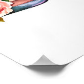 Petals en Prosecco Fles en Rozen Vrijgezellenfeest Poster (Hoek)