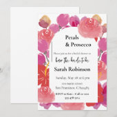 Petals en Prosecco Floral Summer Vrijgezellenfeest Kaart (Voorkant / Achterkant)