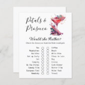 Petals en Prosecco Floral Vrijgezellenfeest Game K (Voorkant / Achterkant)