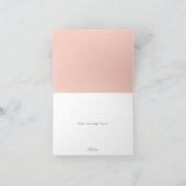 Petals en Prosecco gevouwen bedankkaart (Binnen)