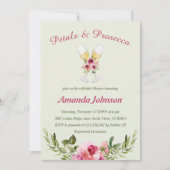 Petals en Prosecco Greenery Floral Vrijgezellenfee Kaart (Voorkant)