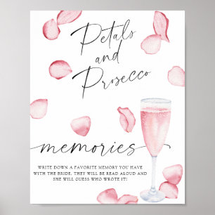 Petals en Prosecco - herinneringen met de bruid Poster