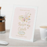 Petals en Prosecco Laat uw receptenkaart achter Reclamebord Met Voetstuk<br><div class="desc">Prosecco en bloemblaadjes thema laat uw recept kaart teken heeft een mooie mix van elegantie en warmte. Overeenkomende items in onze bloemblaadjes en Prosecco Collectie</div>
