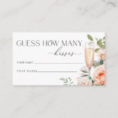 Petals en prosecco raden hoeveel kussen informatiekaartje (Voorkant)