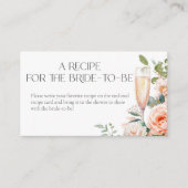 Petals en Prosecco Recept voor de bruid te zijn Informatiekaartje (Voorkant)
