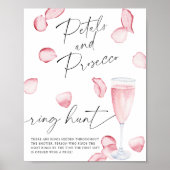 Petals en Prosecco - ringjacht vrijgezellenfeest s Poster (Voorkant)