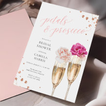 Petals en Prosecco Script Blush Vrijgezellenfeest