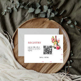 Petals en Prosecco Trouwregister QR CODE Informatiekaartje