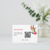 Petals en Prosecco Trouwregister QR CODE Informatiekaartje (Staand voorkant)