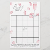 Petals en Prosecco - Vrijgezellenfeest Bingo spel (Voorkant)