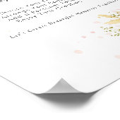 Petals en Prosecco Vrijgezellenfeest Bloom Bar Poster (Hoek)