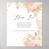 Petals en Prosecco Vrijgezellenfeest Bloom Bar Poster (Voorkant)