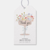 Petals en Prosecco Vrijgezellenfeest Dank u Cadeaulabel (Voorkant)