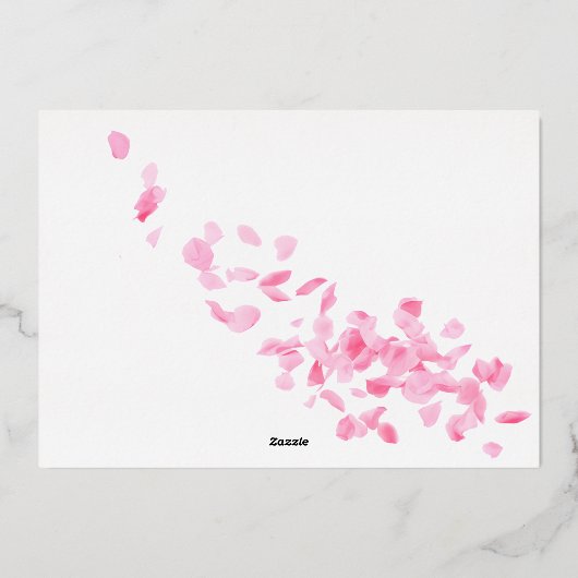 Petals en Prosecco Vrijgezellenfeest Dank u kaart (Achterkant)