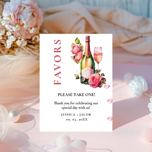 Petals en prosecco Vrijgezellenfeest Favors teken Reclamebord Met Voetstuk