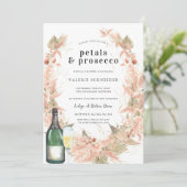Petals en Prosecco | Vrijgezellenfeest Floral Cham Kaart (Staand voorkant)