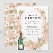 Petals en Prosecco | Vrijgezellenfeest Floral Cham Kaart (Voorkant / Achterkant)