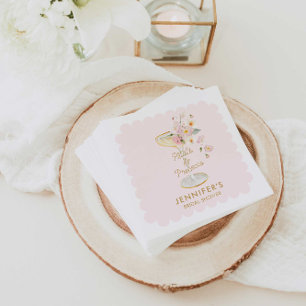 Petals en Prosecco Vrijgezellenfeest gepersonalise Servet