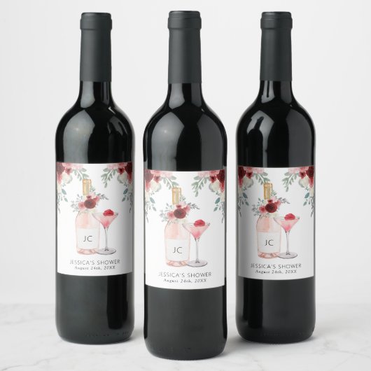 Petals en Prosecco Vrijgezellenfeest Gift Labels Wijn Etiket (Flessen)