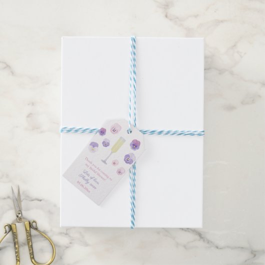 Petals en Prosecco Vrijgezellenfeest - Hartelijk d Cadeaulabel (Met Touw)