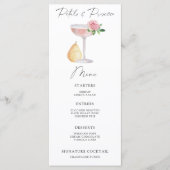 Petals en Prosecco vrijgezellenfeest menu (Voorkant)