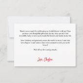 Petals en Prosecco Vrijgezellenfeest Party Dank u Kaart (Achterkant)