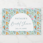 Petals en Prosecco Vrijgezellenfeest Party Sparkling Wijnetiket (Enkel label)