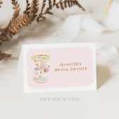 Petals en Prosecco Vrijgezellenfeest Place Cards Kaart