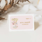 Petals en Prosecco Vrijgezellenfeest Place Cards Kaart