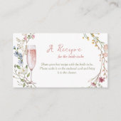 Petals en Prosecco Vrijgezellenfeest Recept Aanvra Informatiekaartje (Voorkant)