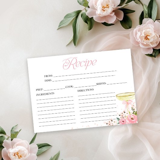 Petals en Prosecco Vrijgezellenfeest Recept Kaart