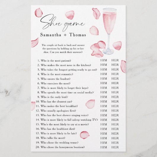 Petals en Prosecco vrijgezellenfeest Schoenenspel (Voorkant)