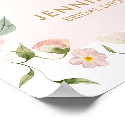 Petals en Prosecco Vrijgezellenfeest Welkom Poster (Hoek)