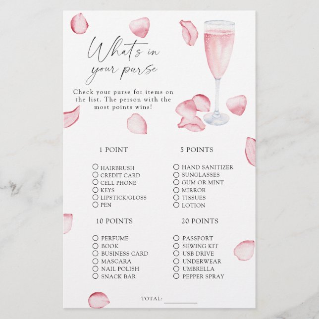 Petals en Prosecco - Wat zit er in je portemonnee  (Voorkant)