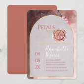 Petals en Prosecco Wedding Shower Save The Date (Voorkant / Achterkant)