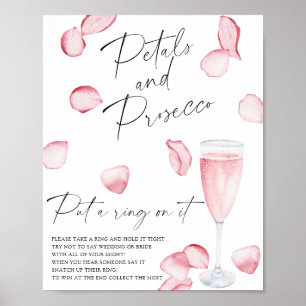 Petals en Prosecco - zet een ring op het spel Poster