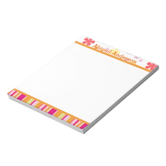 Petals en Stripes, persoonlijk Notitieblok (Linkerzijde)