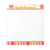 Petals en Stripes, persoonlijk Notitieblok (Voorkant)
