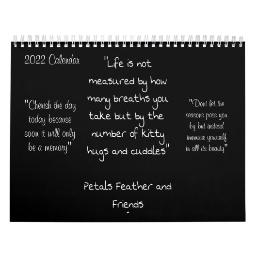 Petals Feather & Vrienden 2022 Kalender met citate (Hoes)