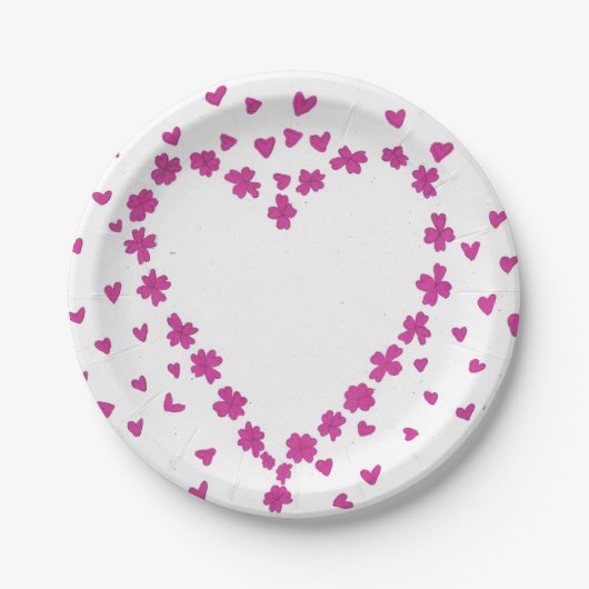 Petals Heart Paper Bord (Voorkant)
