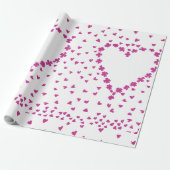 Petals Heart Wrapping Paper Cadeaupapier (Uitgerold)