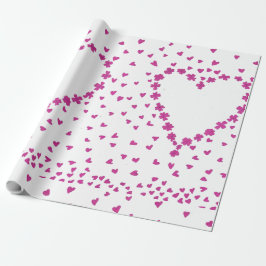 Petals Heart Wrapping Paper Cadeaupapier