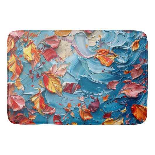 Petals in Motion – Expressive Abstract Floral Badmat (Voorkant)