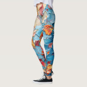Petals in Motion – Expressive Abstract Floral Leggings (Links)