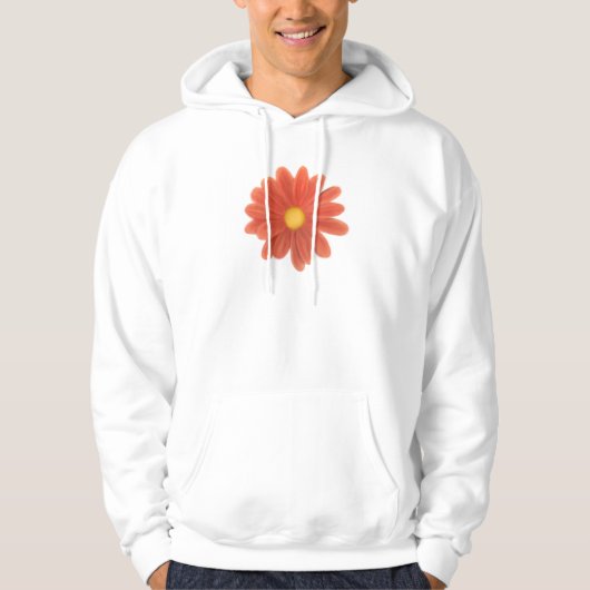 Petals in Motion – Vibrant Flower Graphic Hoodie (Voorkant)