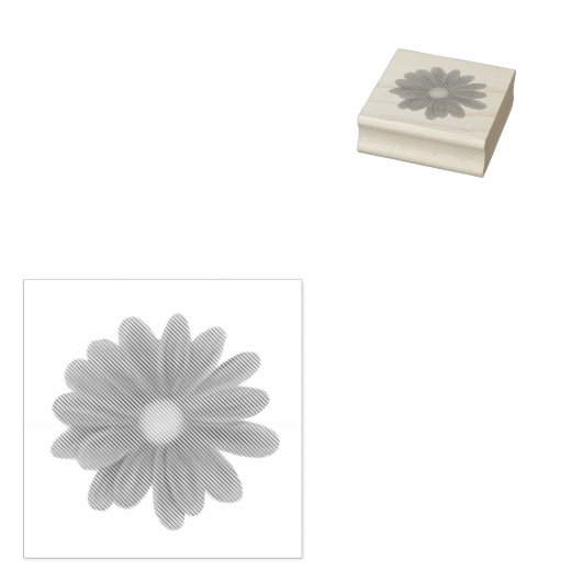 Petals in Motion – Vibrant Flower Graphic Rubberstempel (Gestempeld)