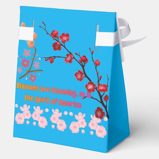 Petals in Pink Harmony azure Bedankdoosjes (Achterkant)